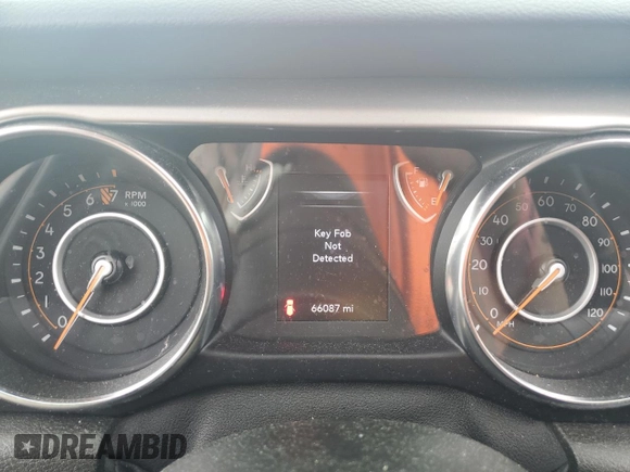 2019 Jeep Wrangler Unlimited Sport with VIN 1C4HJXDG2KW637021, listed as a Copart auction lot 58391315 with 66,087 mi miles and Salvage title. Bid and sale history available at DreamBid. Image 9.