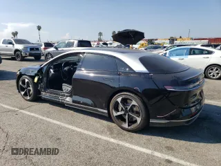 2023 Lucid Air Touring with VIN 50EA1TEA3PA001535, listed as a Copart auction lot 47349404 with 0 mi miles and Salvage Title. Bid and sale history available at carsss.com. Image 2.