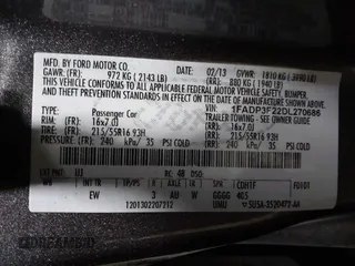 2013 Ford Focus SE with VIN 1FADP3F22DL270686, listed as a IAAI auction lot 40560064 with 84,681 mi miles and . Bid and sale history available at DreamBid. Image 9.