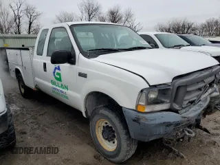 2004 Ford F-250 with VIN 1FDNX21L44ED76226, listed as a Copart auction lot 42002655 with 145,201 mi miles and Salvage title. Bid and sale history available at DreamBid. Image 4.