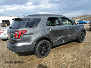 2019 Ford Explorer Sport with VIN 1FM5K8GT4KGB04107, listed as a Copart auction lot 51049395 with 88,800 mi miles and Salvage Title. Bid and sale history available at carsss.com. Image 3.