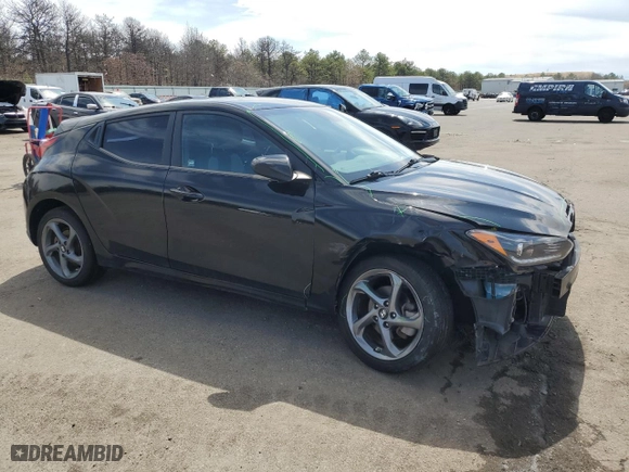 2019 Hyundai Veloster 2.0 with VIN KMHTG6AF1KU010011, listed as a Copart auction lot 52741505 with 57,133 mi miles and Salvage Title. Bid and sale history available at carsss.com. Image 4.