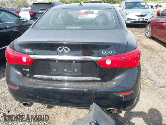 2015 Infiniti Q50 Premium with VIN JN1BV7AR1FM417499, listed as a IAAI auction lot 42063460 with 117,210 mi miles. Bid and sale history available at carsss.com. Image 17.