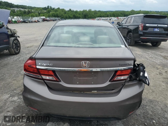 2013 Honda Civic LX z VIN 19XFB2F54DE292297, wystawiony jako Copart lot #58866645 z przebiegiem 118 321 mil mil oraz Szkoda całkowita • Salvage title. Historia ofert i sprzedaży dostępna na DreamBid. Obrazek 6.