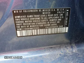 2015 Volkswagen Golf TSI SEL z VIN 3VW217AU0FM029355, wystawiony jako Copart lot #51314995 z przebiegiem 95 042 mil mil oraz Szkoda całkowita • Salvage title. Historia ofert i sprzedaży dostępna na DreamBid. Obrazek 12.