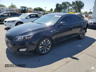 2015 Kia Optima SX Turbo with VIN 5XXGR4A6XFG457999, listed as a Copart auction lot 60367835 with 105,607 mi miles and Salvage title. Bid and sale history available at DreamBid. Image 1.