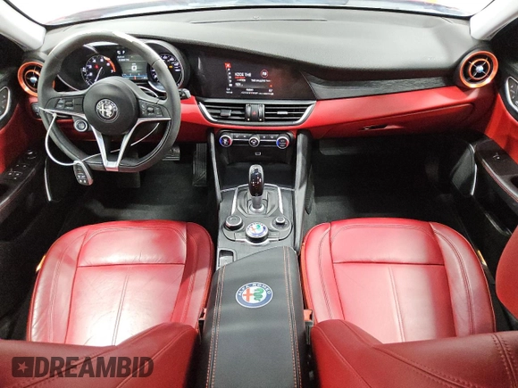 2018 Alfa Romeo Giulia with VIN ZARFAEBN5J7591566, listed as a Copart auction lot 53238605 with 36,113 mi miles and Clean title. Bid and sale history available at DreamBid. Image 8.