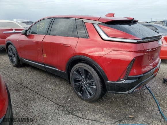 2024 Cadillac LYRIQ Sport with VIN 1GYKPWRK3RZ138114, listed as a Copart auction lot 74213684 with 433 mi miles and Non Repairable. Bid and sale history available at carsss.com. Image 2.