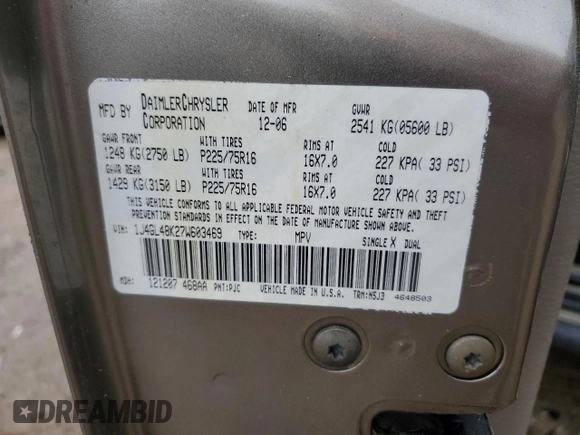 2007 Jeep Liberty Sport z VIN 1J4GL48K27W603469, wystawiony jako Copart lot #52165875 z przebiegiem 76 238 mil mil oraz Szkody całkowita. Historia ofert i sprzedaży dostępna na DreamBid. Obrazek 15.