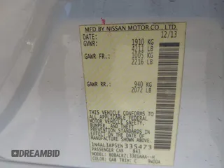 2014 Nissan Altima S with VIN 1N4AL3AP5EN335473, listed as a IAAI auction lot 41952678 with 156,474 mi miles and . Bid and sale history available at DreamBid. Image 9.