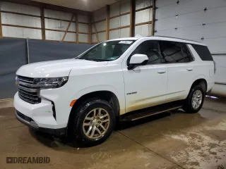 2023 Chevrolet Tahoe LT with VIN 1GNSKNKDXPR375455, listed as a Copart auction lot 53557705 with 61,767 mi miles and Clean Title. Bid and sale history available at carsss.com. Image 1.