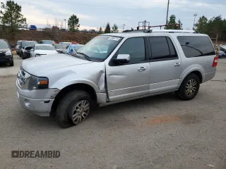 2012 Ford Expedition EL Limited with VIN 1FMJK1K58CEF39708, listed as a Copart auction lot 43539715 with 166,395 mi miles and Salvage Title. Bid and sale history available at carsss.com. Image 1.