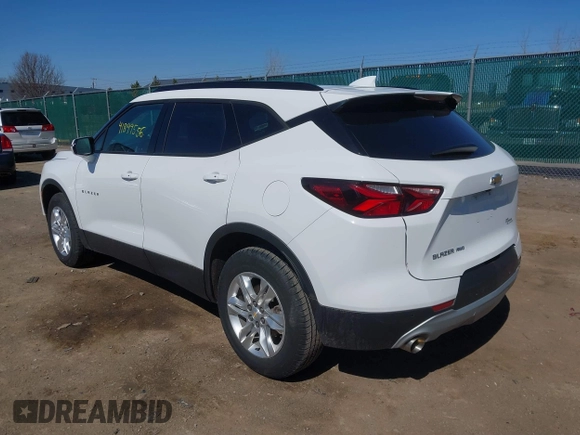 2022 Chevrolet Blazer LT with VIN 3GNKBHR43NS219954, listed as a IAAI auction lot 41849556 with 57,836 mi miles and . Bid and sale history available at DreamBid. Image 3.