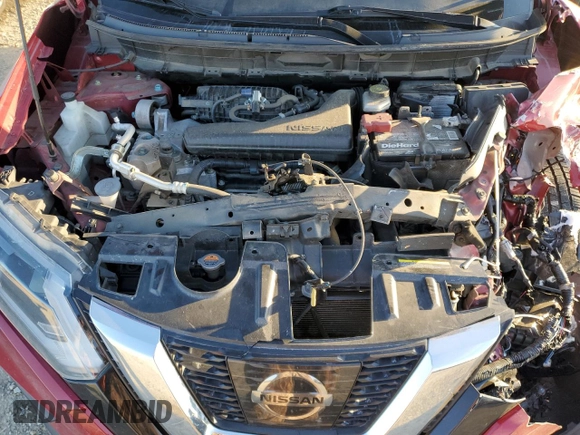2017 Nissan Rogue SV with VIN JN8AT2MT4HW402483, listed as a Copart auction lot 45472695 with 124,600 mi miles and Salvage title. Bid and sale history available at DreamBid. Image 12.
