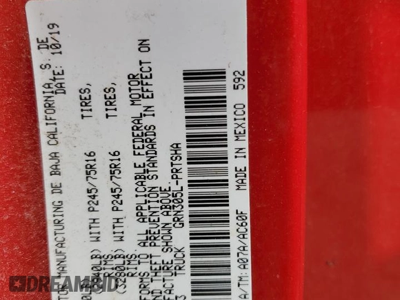 2020 Toyota Tacoma SR5 z VIN 3TMCZ5AN1LM304823, wystawiony jako Copart lot #52944755 z przebiegiem 92 244 mil mil oraz Szkoda całkowita • Salvage title. Historia ofert i sprzedaży dostępna na DreamBid. Obrazek 12.