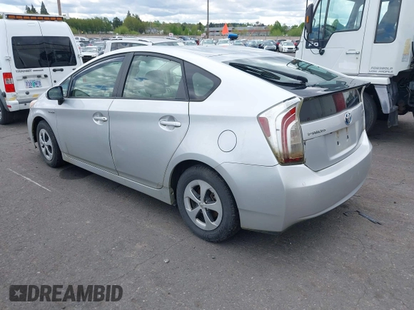 2013 Toyota Prius One with VIN JTDKN3DUXD5550436, listed as a IAAI auction lot 42065147 with 184,759 mi miles. Bid and sale history available at carsss.com. Image 3.
