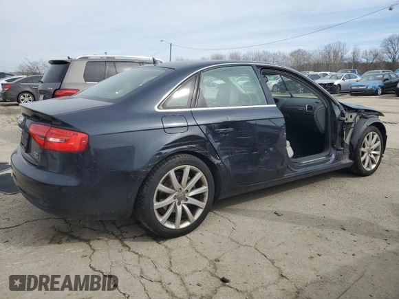 2013 Audi A4 Premium Plus with VIN WAUFFAFL8DN030627, listed as a Copart auction lot 46399905 with 89,592 mi miles and Salvage Title. Bid and sale history available at carsss.com. Image 3.