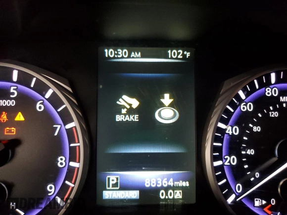 2017 Infiniti Q50 Premium with VIN JN1EV7AP5HM741358, listed as a Copart auction lot 63832655 with 88,364 mi miles and Clean title. Bid and sale history available at DreamBid. Image 9.