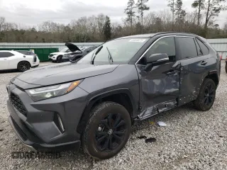 2024 Toyota RAV4 Hybrid XSE with VIN JTME6RFV0RD560232, listed as a Copart auction lot 46059075 with 50,099 mi miles and Salvage Title. Bid and sale history available at carsss.com. Image 1.