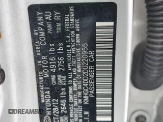 2013 Hyundai Genesis 3.8L with VIN KMHGC4DD2DU220955, listed as a Copart auction lot 55835525 with 194,165 mi miles and Salvage title. Bid and sale history available at DreamBid. Image 13.