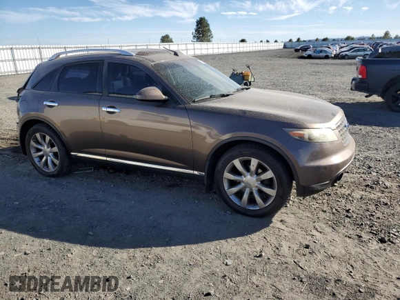2006 Infiniti FX with VIN JNRAS08WX6X206675, listed as a Copart auction lot 72879774 with 185,758 mi miles and Salvage Title. Bid and sale history available at DreamBid. Image 4.