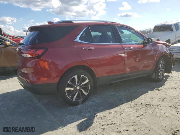 2022 Chevrolet Equinox Premier with VIN 2GNAXNEVXN6150821, listed as a Copart auction lot 85055604 with 10,933 mi miles and Salvage Title. Bid and sale history available at carsss.com. Image 3.