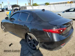 2017 Alfa Romeo Giulia with VIN ZARFAEBNXH7550876, listed as a Copart auction lot 46341535 with 0 mi miles and Salvage Title. Bid and sale history available at carsss.com. Image 2.