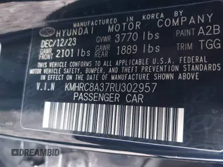 2024 Hyundai Venue Limited with VIN KMHRC8A37RU302957, listed as a IAAI auction lot 41645336 with 10,721 mi miles and . Bid and sale history available at DreamBid. Image 9.