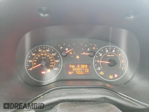 2018 Ram ProMaster City Cargo Tradesman with VIN ZFBERFAB9J6L61209, listed as a Copart auction lot 53800685 with 122,304 mi miles and Clean Title. Bid and sale history available at DreamBid. Image 9.