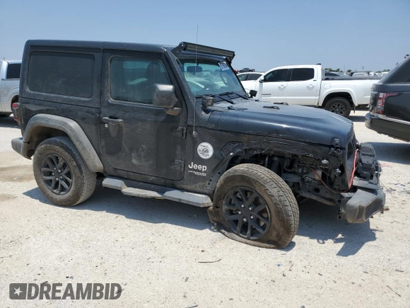2020 Jeep Wrangler Sport with VIN 1C4GJXAGXLW237080, listed as a Copart auction lot 57769704 with 144,137 mi miles and Salvage title. Bid and sale history available at DreamBid. Image 4.