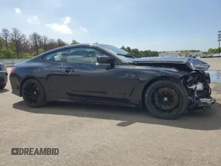 2022 BMW M4 Competition with VIN WBS33AZ00NCJ59970, listed as a Copart auction lot 56466154 with 26,020 mi miles and Salvage Title. Bid and sale history available at carsss.com. Image 4.