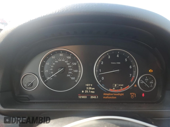 2012 BMW 5 Series 528i with VIN WBAXG5C51CDY29734, listed as a Copart auction lot 46924205 with 121,833 mi miles and Salvage Title. Bid and sale history available at carsss.com. Image 9.