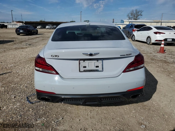 2020 Genesis G70 3.3T with VIN KMTG34LE3LU064052, listed as a Copart auction lot 83573294 with 56,514 mi miles and Salvage Title. Bid and sale history available at carsss.com. Image 6.