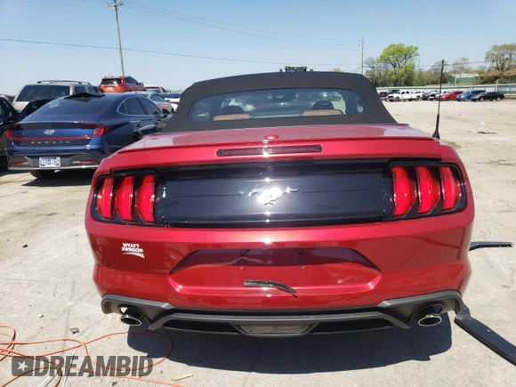 2022 Ford Mustang EcoBoost with VIN 1FATP8UH7N5126718, listed as a Copart auction lot 48011723 with 1,407 mi miles and . Bid and sale history available at DreamBid. Image 6.