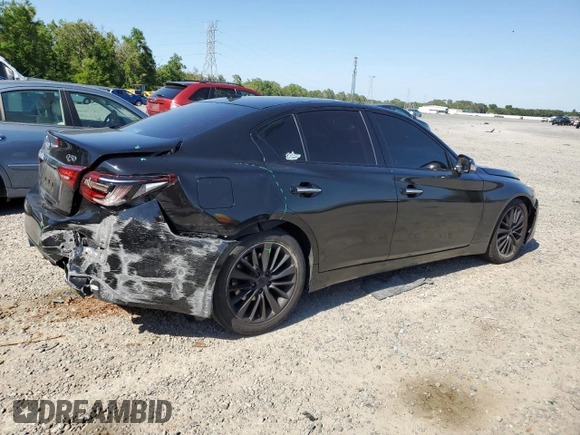 2019 Infiniti Q50 Luxe z VIN JN1EV7AP9KM515606, wystawiony jako Copart lot #53248805 z przebiegiem 100 081 mil mil oraz Nie do naprawy • Non repairable. Historia ofert i sprzedaży dostępna na DreamBid. Obrazek 3.