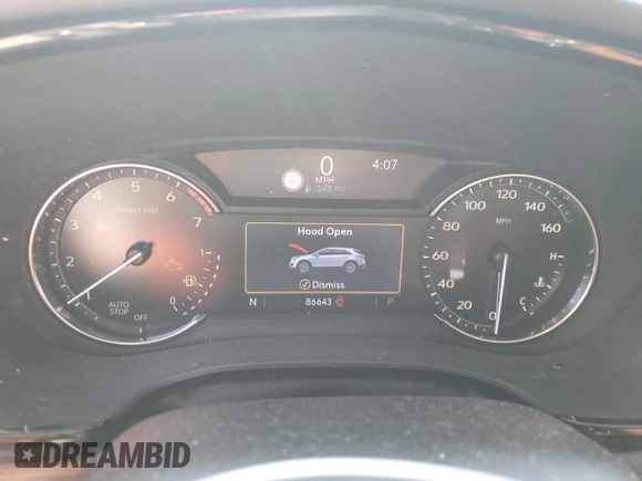 2020 Cadillac XT5 Premium Luxury FWD with VIN 1GYKNCRSXLZ140163, listed as a Copart auction lot 53324925 with 86,643 mi miles and Non repairable. Bid and sale history available at DreamBid. Image 9.