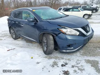 2015 Nissan Murano S with VIN 5N1AZ2MH5FN260889, listed as a IAAI auction lot 41386819 with 156,443 mi miles. Bid and sale history available at carsss.com. Image 1.