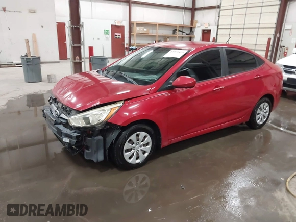 2016 Hyundai Accent SE with VIN KMHCT4AE7GU071524, listed as a IAAI auction lot 41973414 with 97,923 mi miles. Bid and sale history available at carsss.com. Image 2.