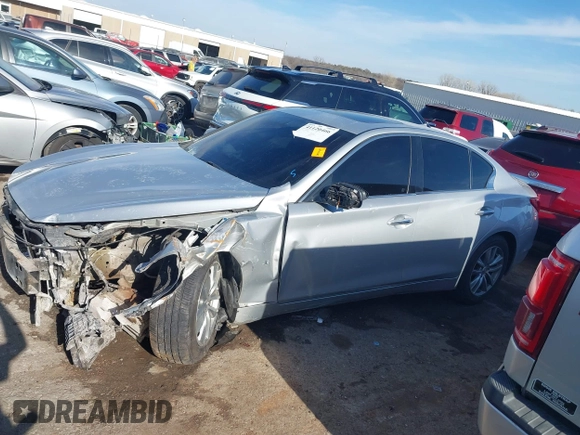 2014 Infiniti Q50 Premium with VIN JN1BV7APXEM681950, listed as a IAAI auction lot 41120466 with 131,211 mi miles and . Bid and sale history available at carsss.com. Image 15.