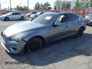 2018 Infiniti Q50 Sport with VIN JN1EV7AP5JM366187, listed as a IAAI auction lot 40753223 with 104,765 mi miles and . Bid and sale history available at carsss.com. Image 2.