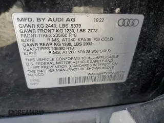 2023 Audi Q5 Premium with VIN WA1ABAFY9P2039132, listed as a Copart auction lot 54723375 with 83,135 mi miles and Salvage title. Bid and sale history available at DreamBid. Image 12.