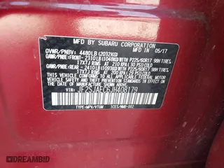 2018 Subaru Forester Premium with VIN JF2SJAEC6JH408179, listed as a IAAI auction lot 42007138 with 85,887 mi miles. Bid and sale history available at carsss.com. Image 9.