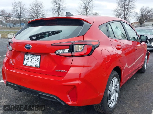 2024 Subaru Impreza with VIN JF1GUABC6R8908229, listed as a IAAI auction lot 41804590 with Not provided miles and . Bid and sale history available at DreamBid. Image 4.