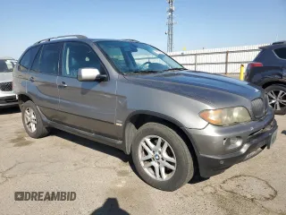 2005 BMW X5 3.0i with VIN 5UXFA13595LY02037, listed as a Copart auction lot 75937804 with 194,485 mi miles and Salvage Title. Bid and sale history available at carsss.com. Image 4.