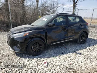 2023 Nissan Kicks SR with VIN 3N1CP5DV8PL545634, listed as a Copart auction lot 49106255 with 12,585 mi miles and Salvage Title. Bid and sale history available at carsss.com. Image 1.
