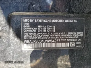 2020 BMW 5 Series 530i z VIN WBAJR3C04LWW64257, wystawiony jako Copart lot #48160355 z przebiegiem 119 417 mil mil oraz Czysty tytuł • Clean title. Historia ofert i sprzedaży dostępna na DreamBid. Obrazek 12.
