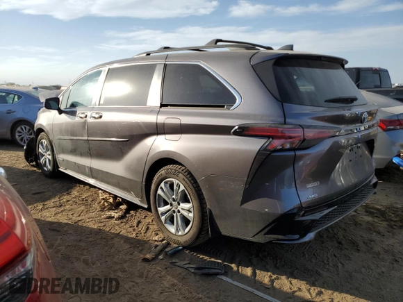 2021 Toyota Sienna XSE with VIN 5TDXSKFC8MS039072, listed as a Copart auction lot 74714394 with 41,670 mi miles and Salvage Title. Bid and sale history available at carsss.com. Image 2.