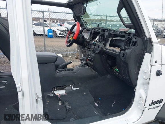 2021 Jeep Wrangler Unlimited Sport S with VIN 1C4HJXDN0MW612698, listed as a IAAI auction lot 41649323 with 22,539 mi miles and . Bid and sale history available at DreamBid. Image 5.