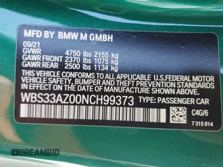 2022 BMW M4 Competition with VIN WBS33AZ00NCH99373, listed as a Copart auction lot 53311544 with 22,471 mi miles and Salvage Title. Bid and sale history available at carsss.com. Image 13.