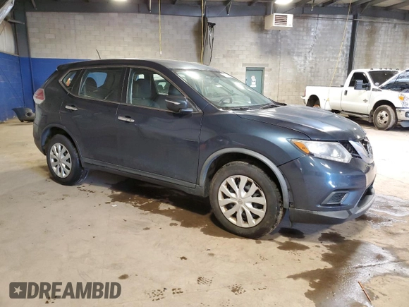 2015 Nissan Rogue SV with VIN KNMAT2MV3FP586481, listed as a Copart auction lot 53128015 with 124,834 mi miles and Salvage Title. Bid and sale history available at carsss.com. Image 4.
